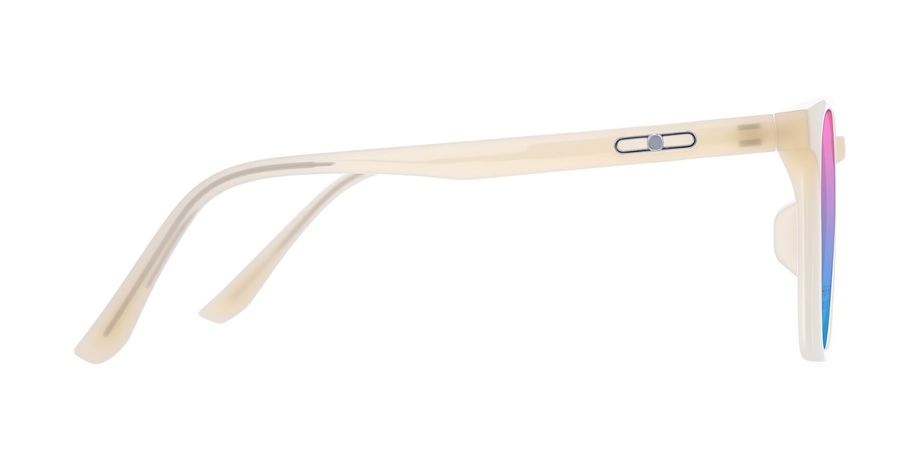 Side of Ruhling in Apricot with Pink / Blue Gradient Lenses