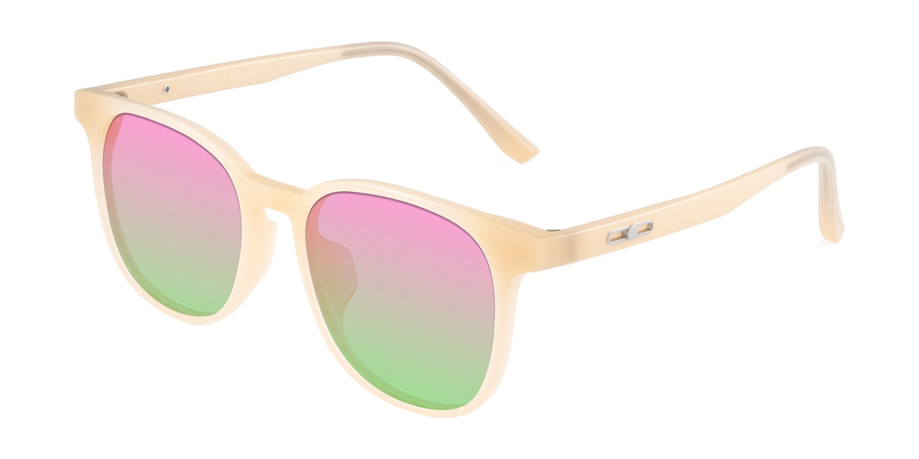 Angle of Ruhling in Apricot with Pink / Green Gradient Lenses