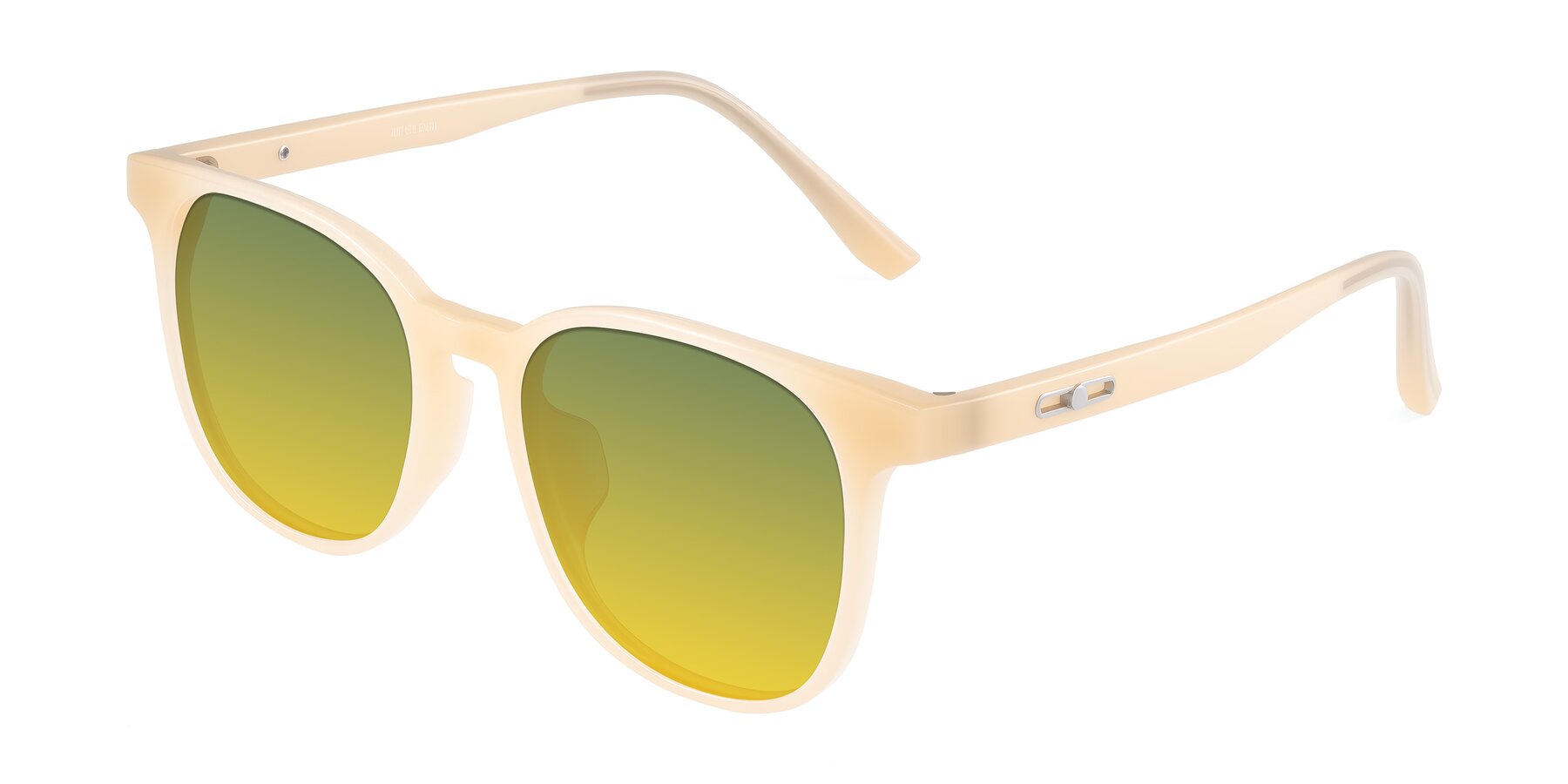 Angle of Ruhling in Apricot with Green / Yellow Gradient Lenses