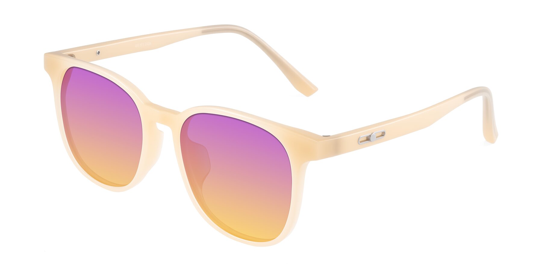 Angle of Ruhling in Apricot with Purple / Yellow Gradient Lenses