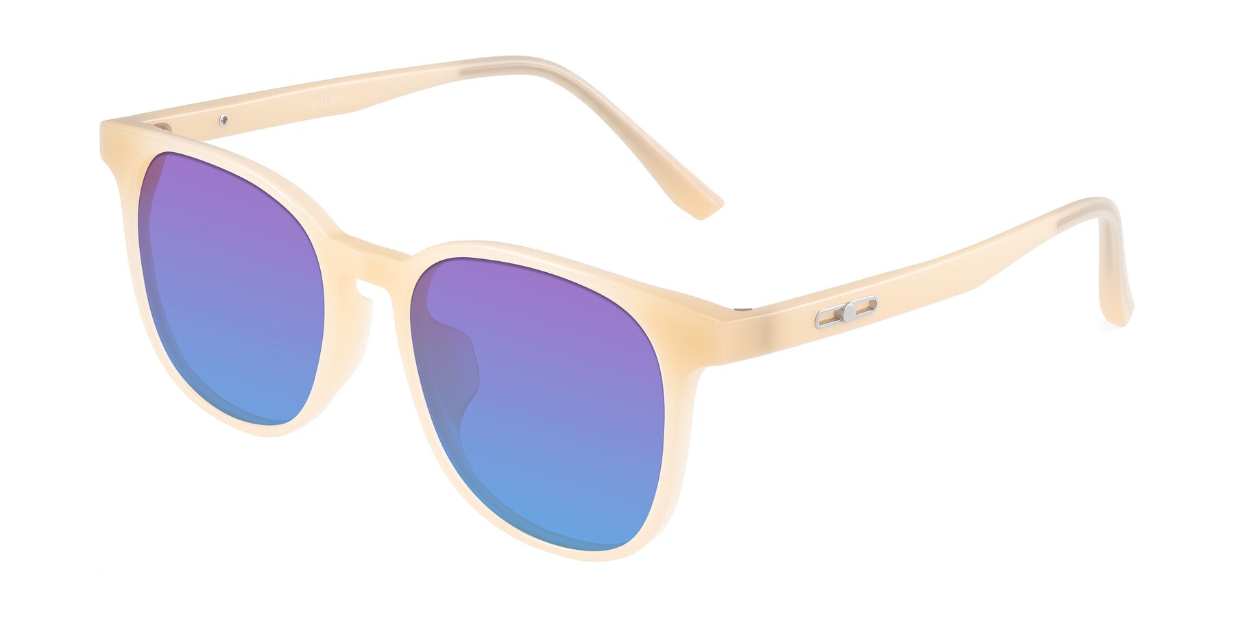 Angle of Ruhling in Apricot with Purple / Blue Gradient Lenses