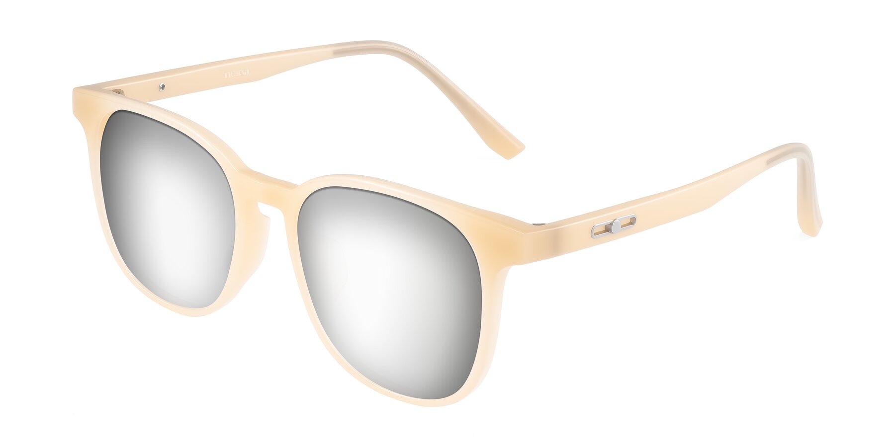 Angle of Ruhling in Apricot with Silver Mirrored Lenses