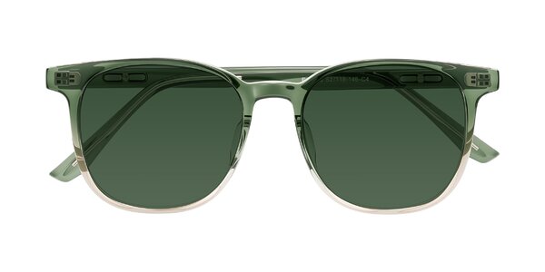 Front of Ruhling in Gradient Green