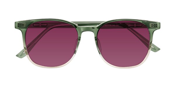 Front of Ruhling in Gradient Green