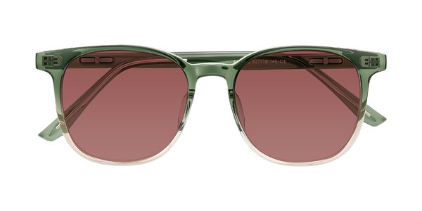 Front of Ruhling in Gradient Green