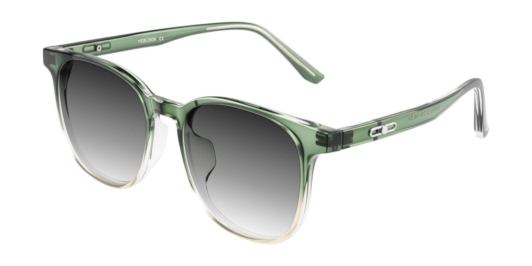 Angle of Ruhling in Gradient Green with Gray Gradient Lenses