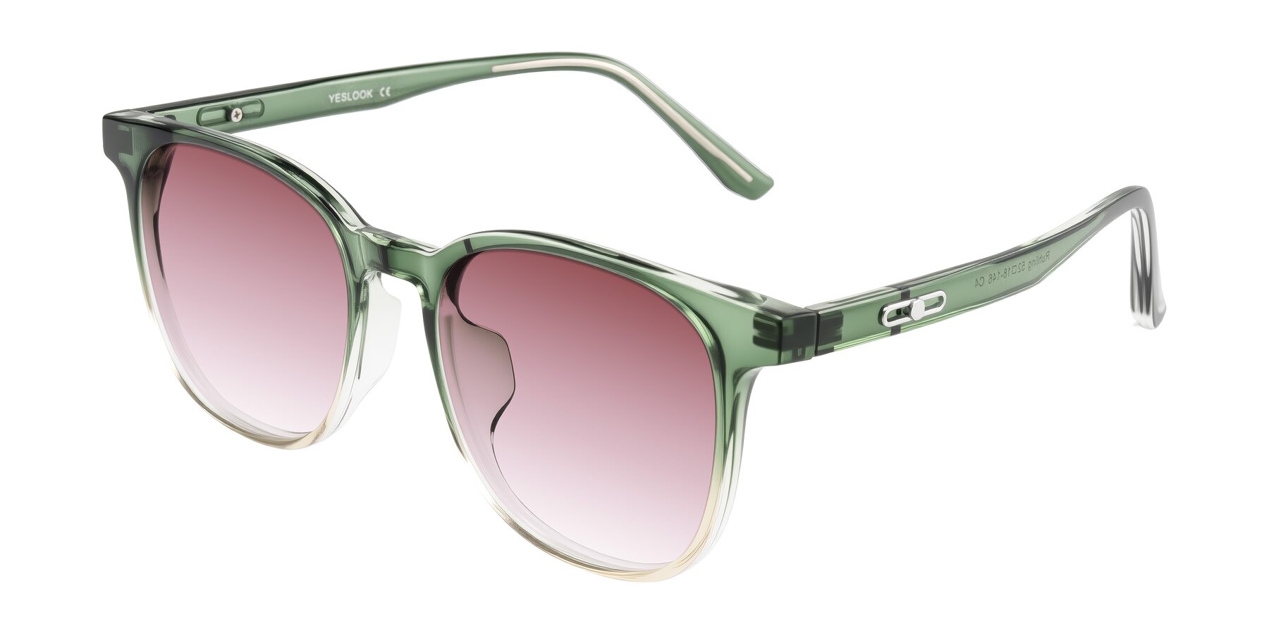 Angle of Ruhling in Gradient Green with Garnet Gradient Lenses
