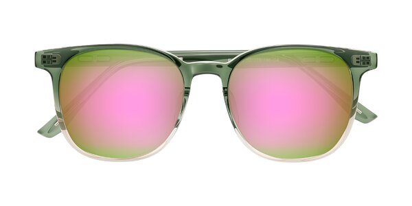 Front of Ruhling in Gradient Green