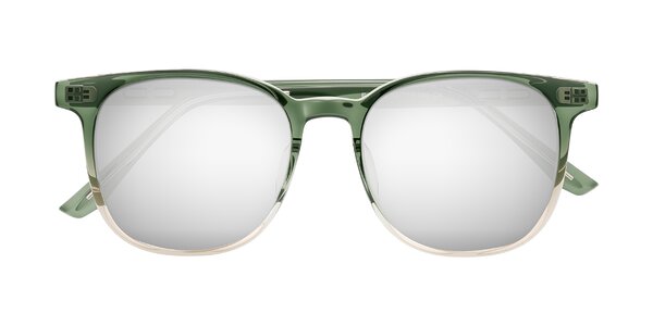 Front of Ruhling in Gradient Green