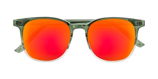 Front of Ruhling in Gradient Green