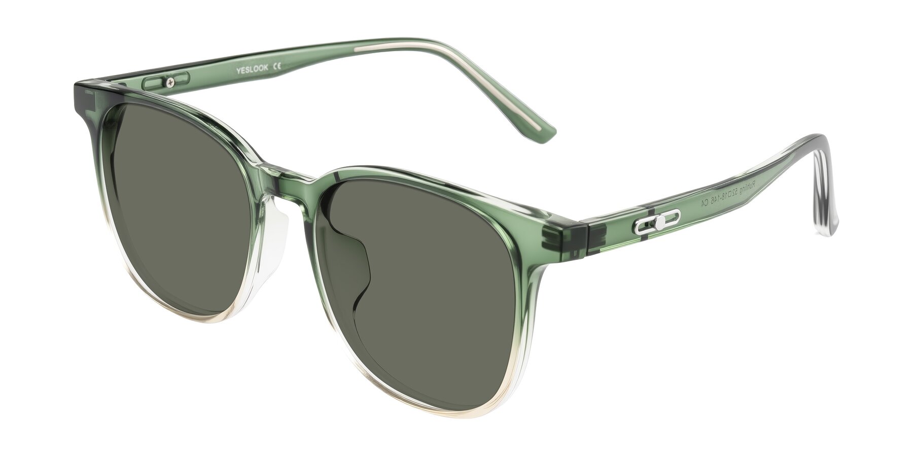 Angle of Ruhling in Gradient Green with Gray Polarized Lenses