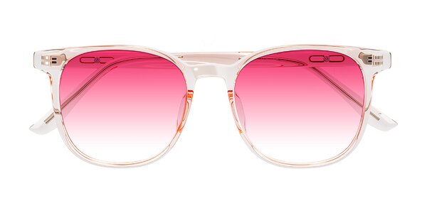 Front of Ruhling in Transparent Pink