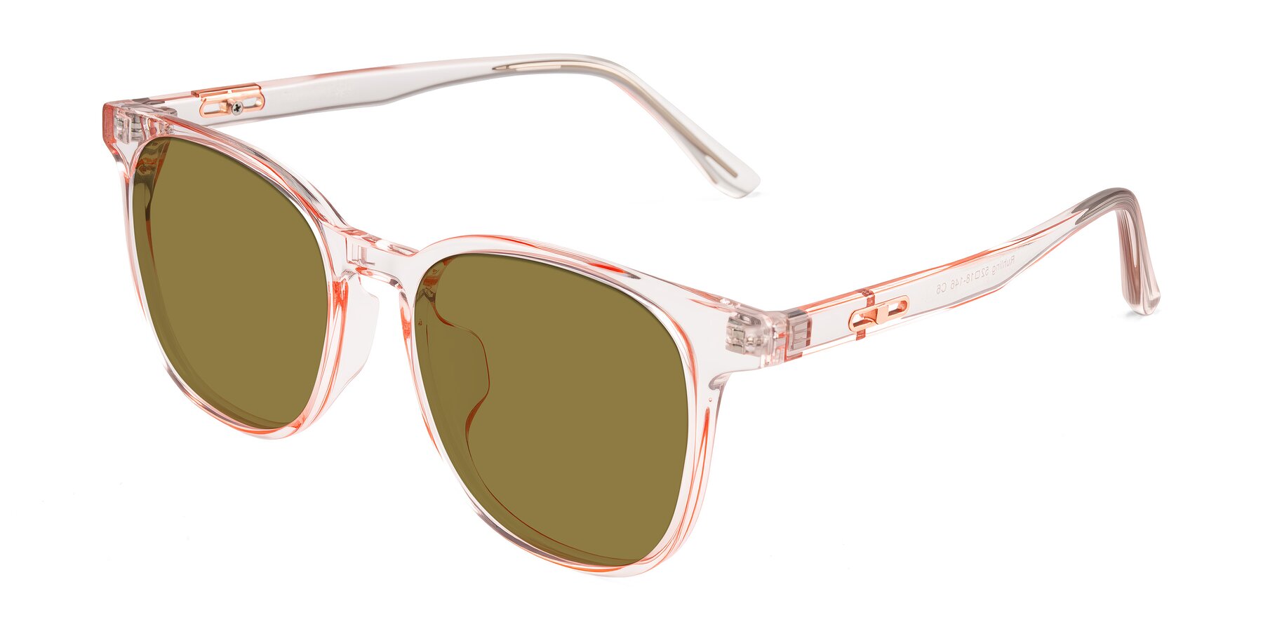 Angle of Ruhling in Transparent Pink with Brown Polarized Lenses