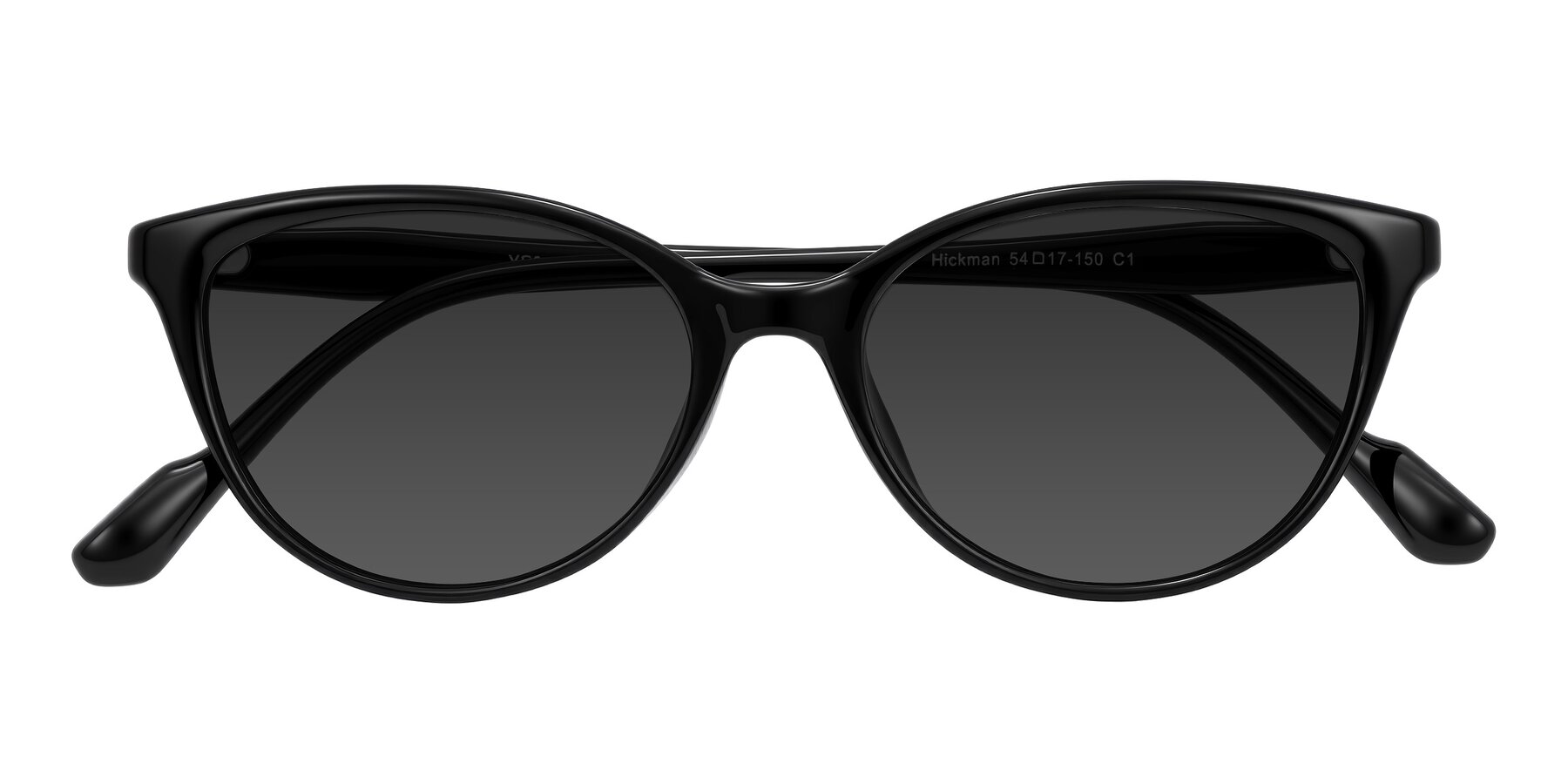 Folded Front of Hickman in Black with Gray Tinted Lenses