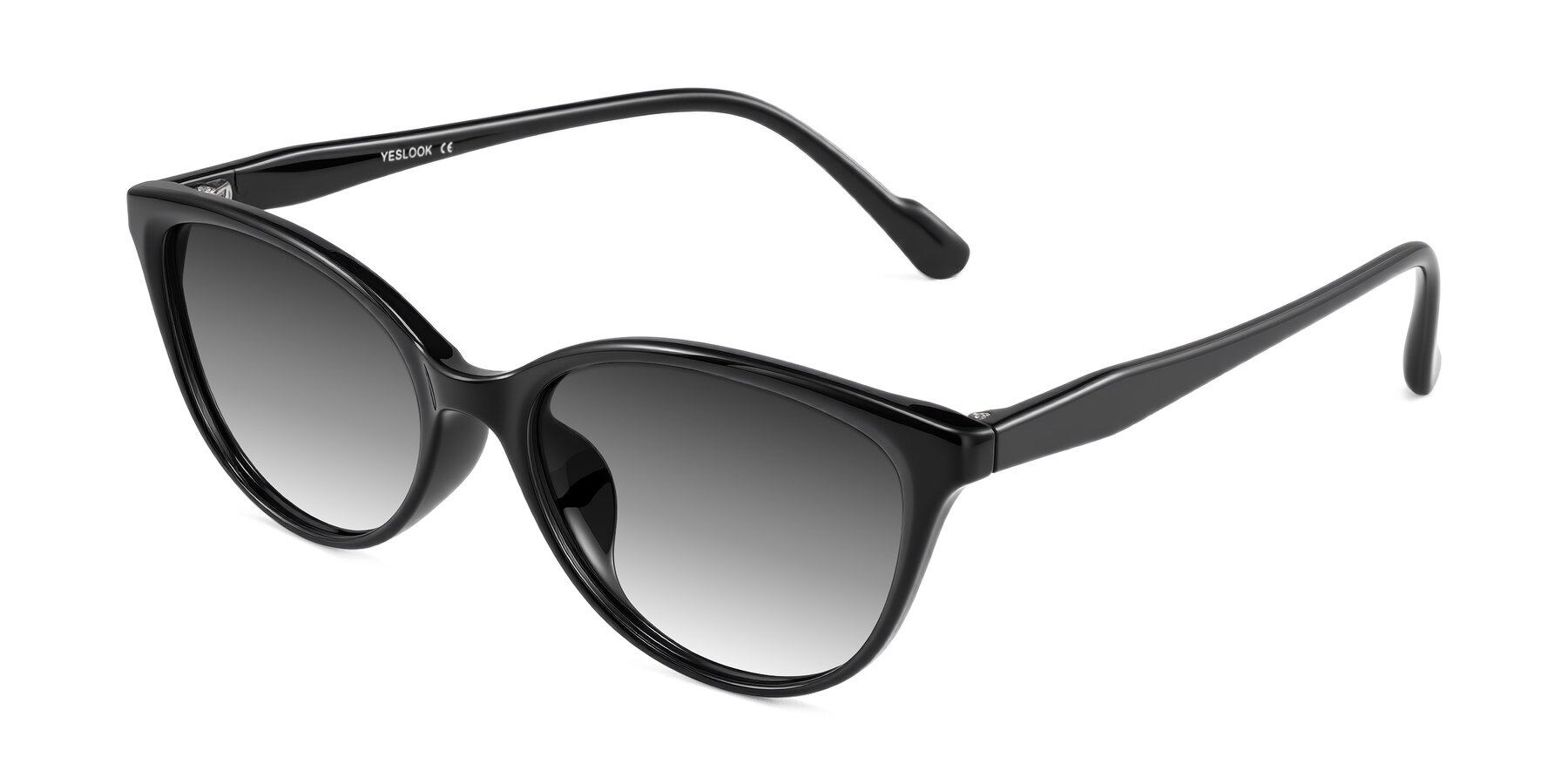 Angle of Hickman in Black with Gray Gradient Lenses