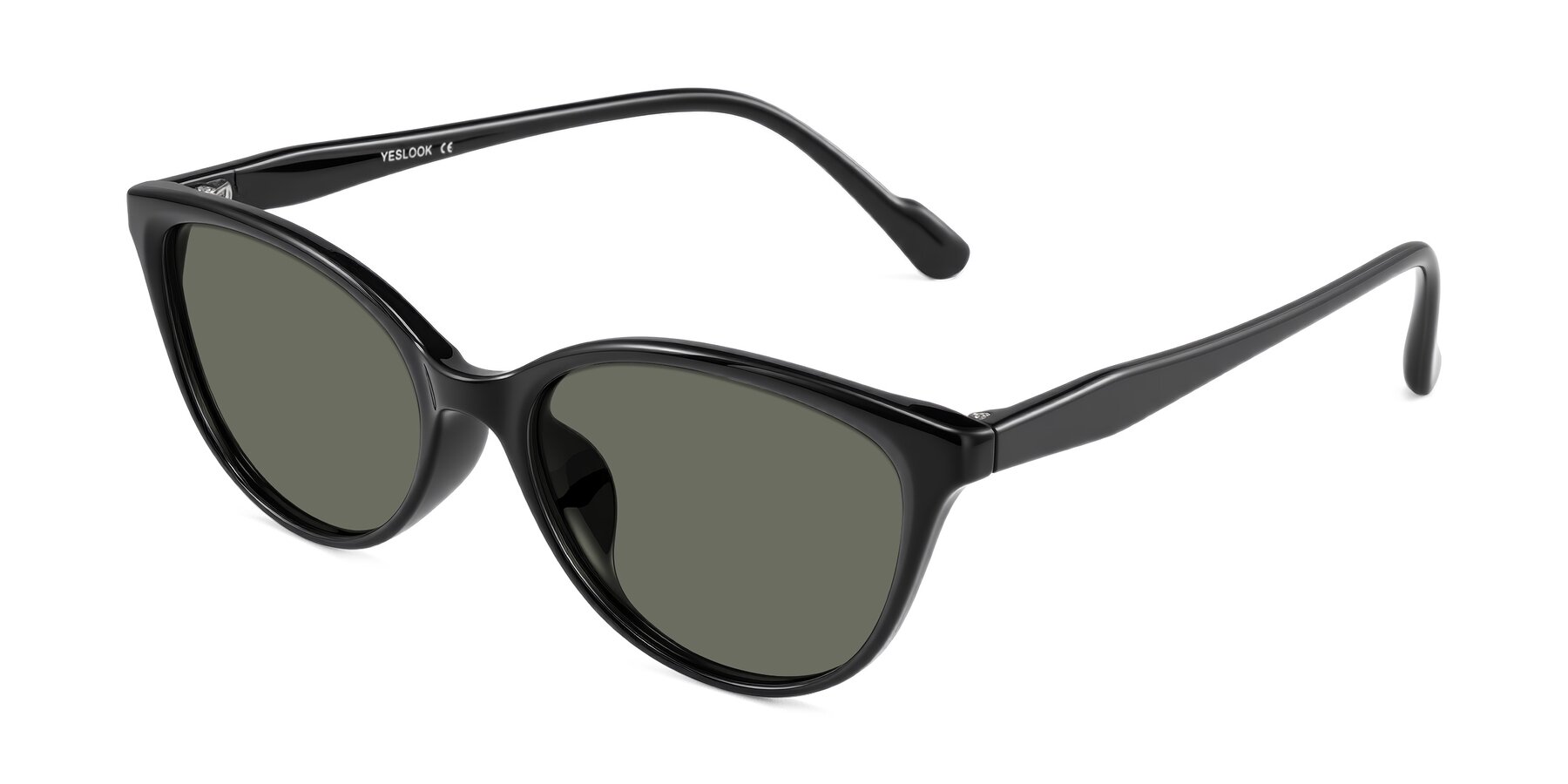 Angle of Hickman in Black with Gray Polarized Lenses