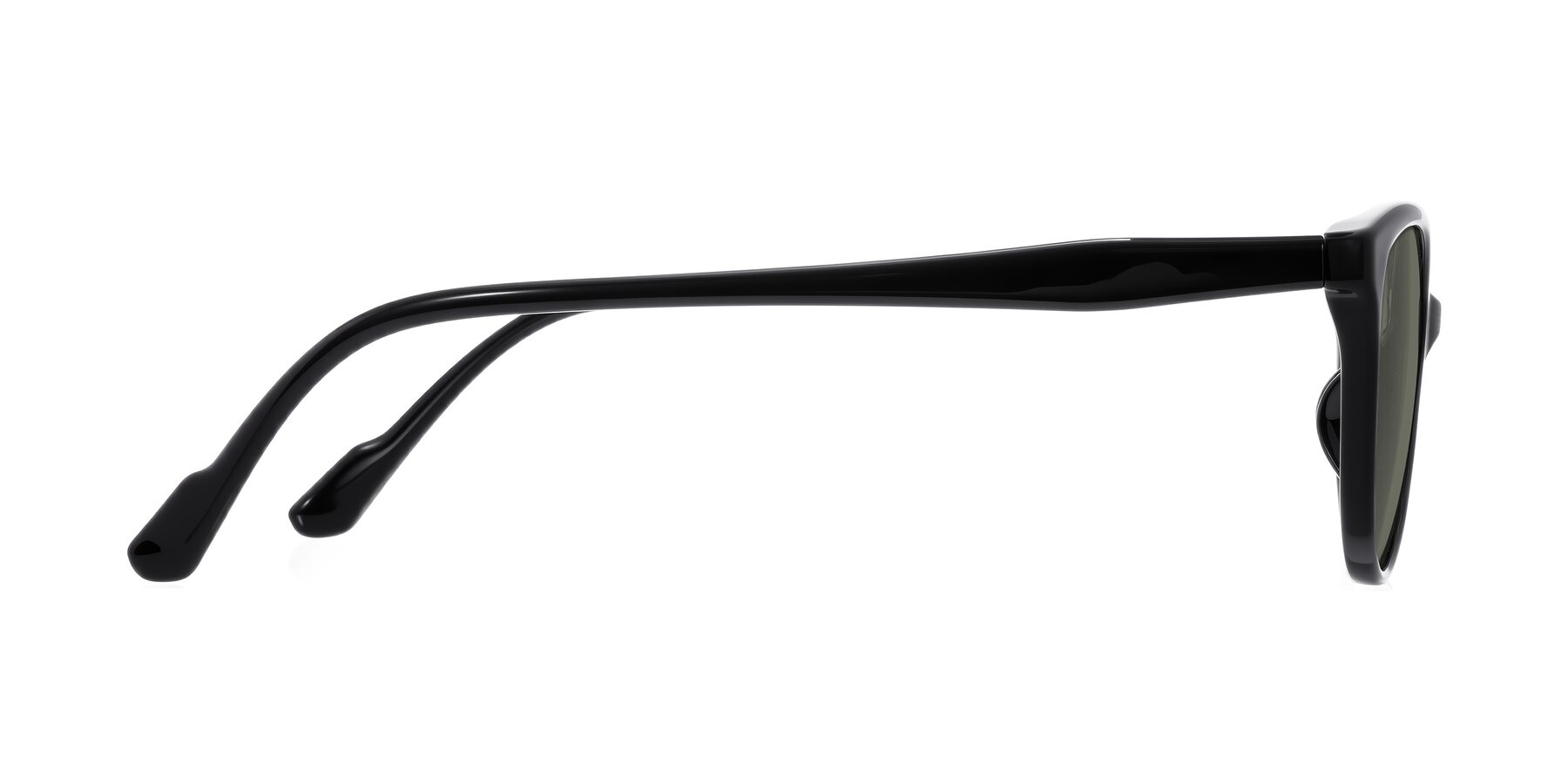 Side of Hickman in Black with Gray Polarized Lenses