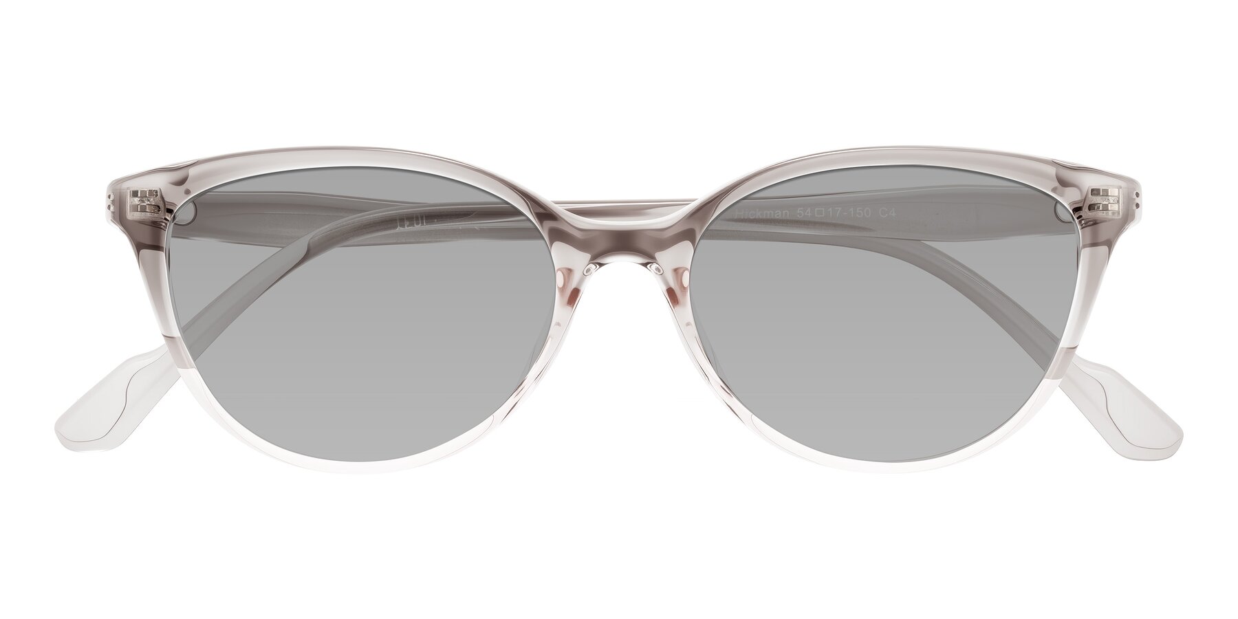 Folded Front of Hickman in Gray/Light Pink with Light Gray Tinted Lenses
