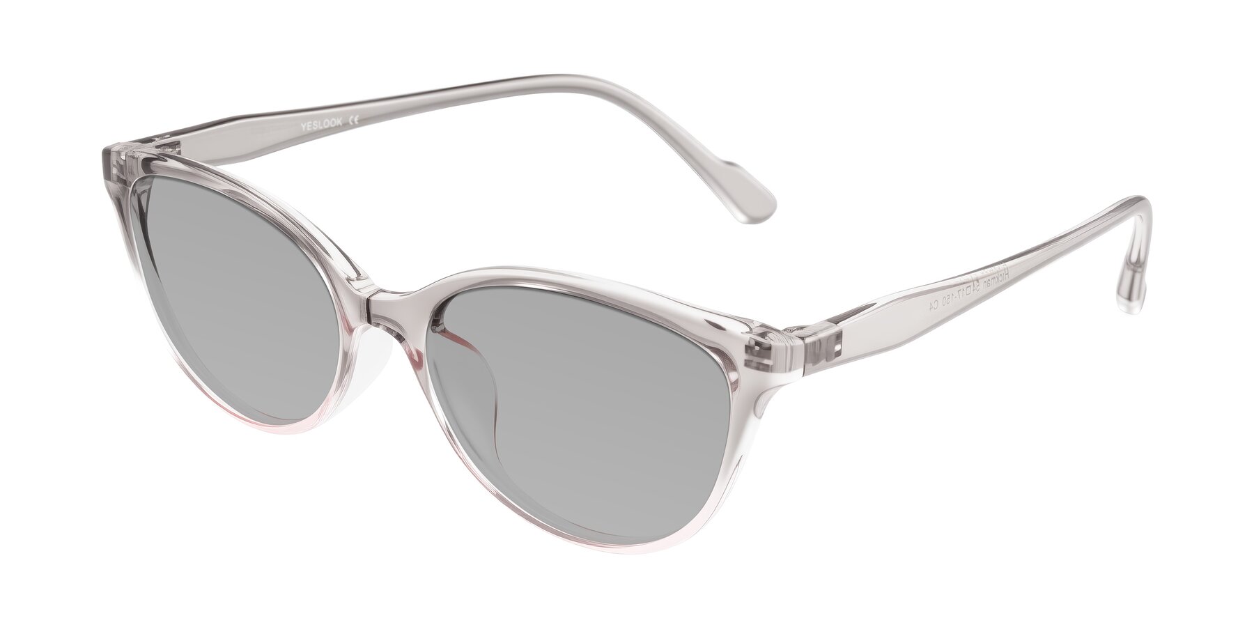 Angle of Hickman in Gray/Light Pink with Light Gray Tinted Lenses
