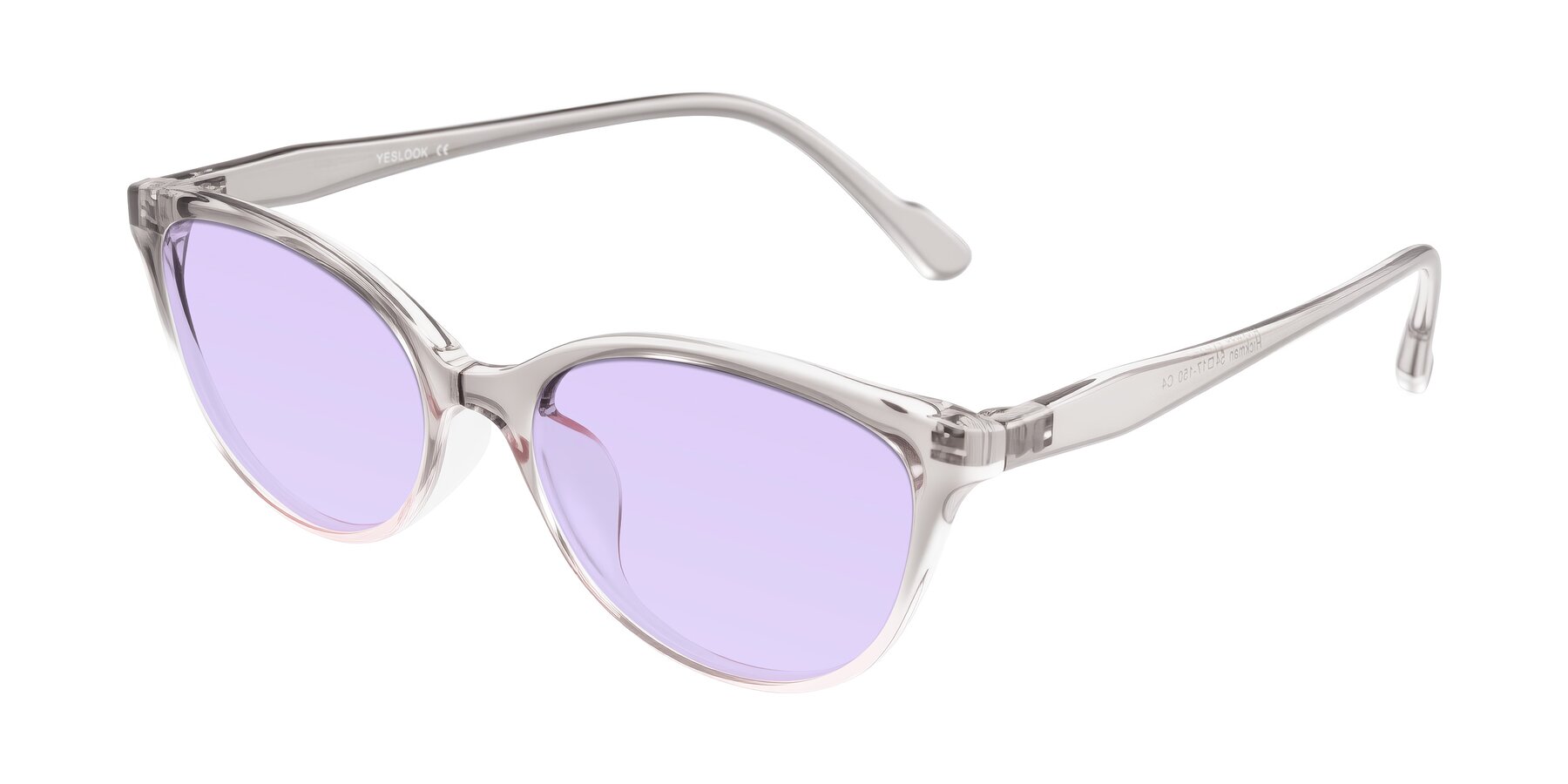 Angle of Hickman in Gray/Light Pink with Light Purple Tinted Lenses