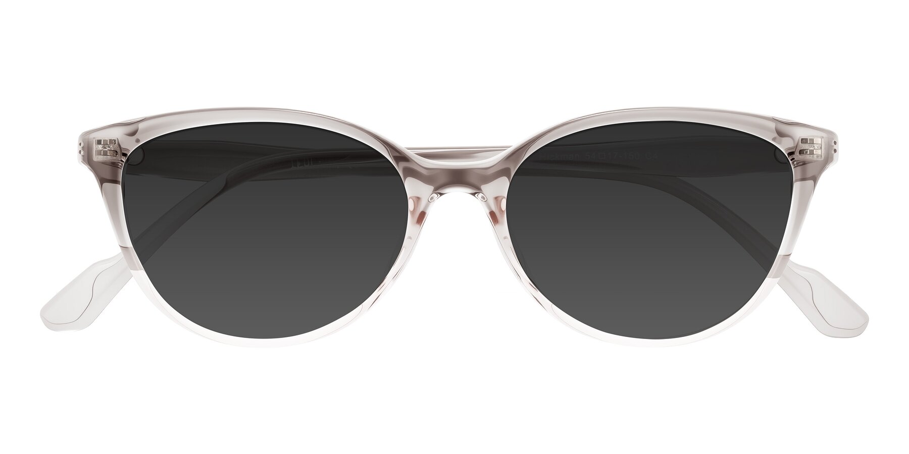 Folded Front of Hickman in Gray/Light Pink with Gray Tinted Lenses