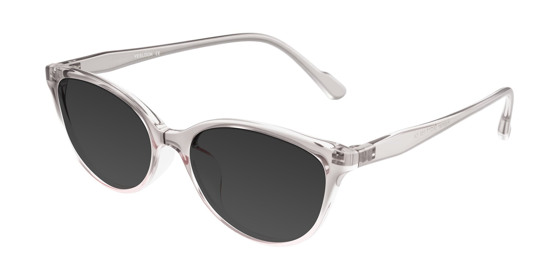 Angle of Hickman in Gray/Light Pink with Gray Tinted Lenses