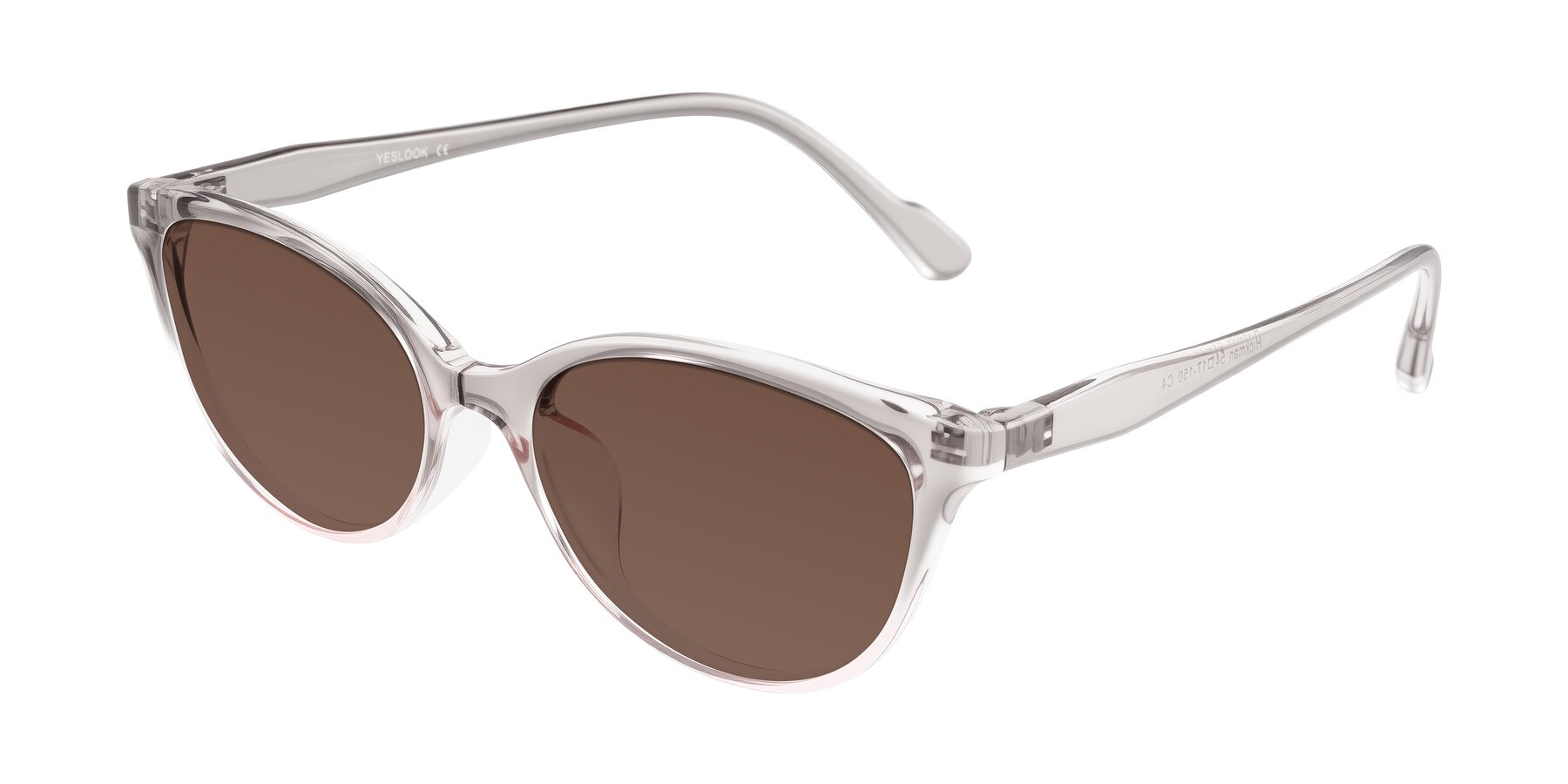 Angle of Hickman in Gray/Light Pink with Brown Tinted Lenses