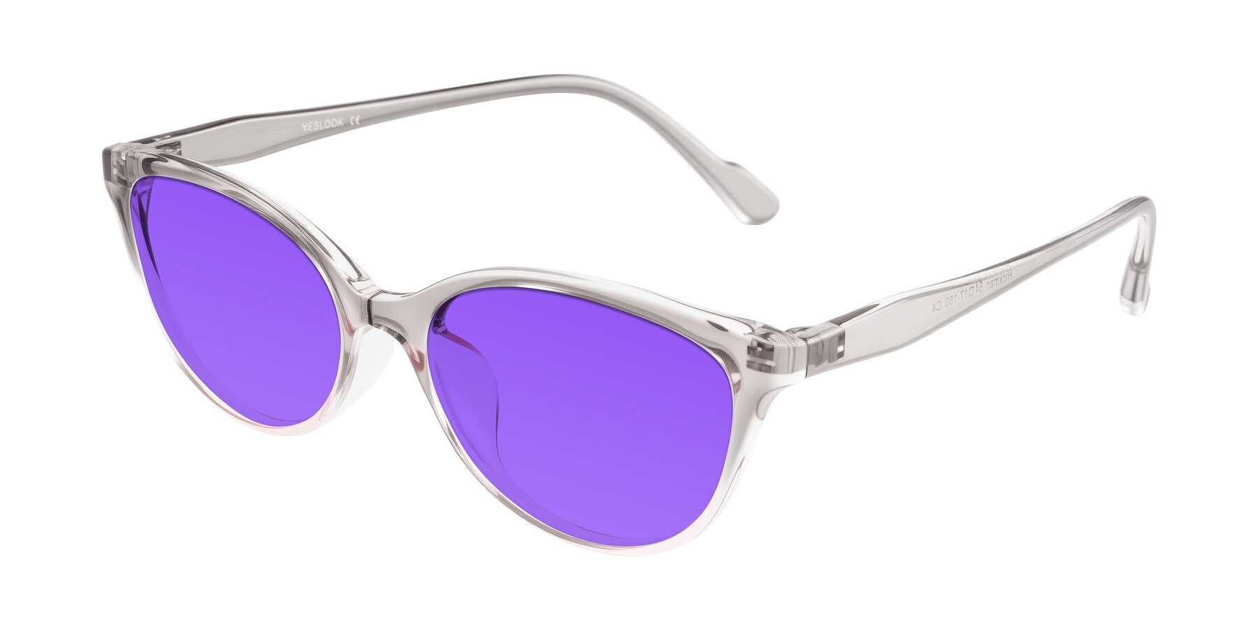 Angle of Hickman in Gray/Light Pink with Purple Tinted Lenses