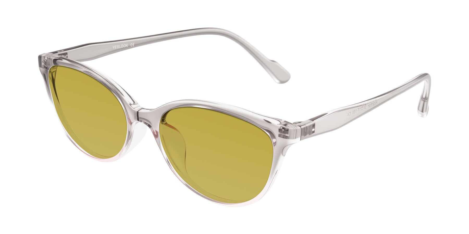 Angle of Hickman in Gray/Light Pink with Champagne Tinted Lenses
