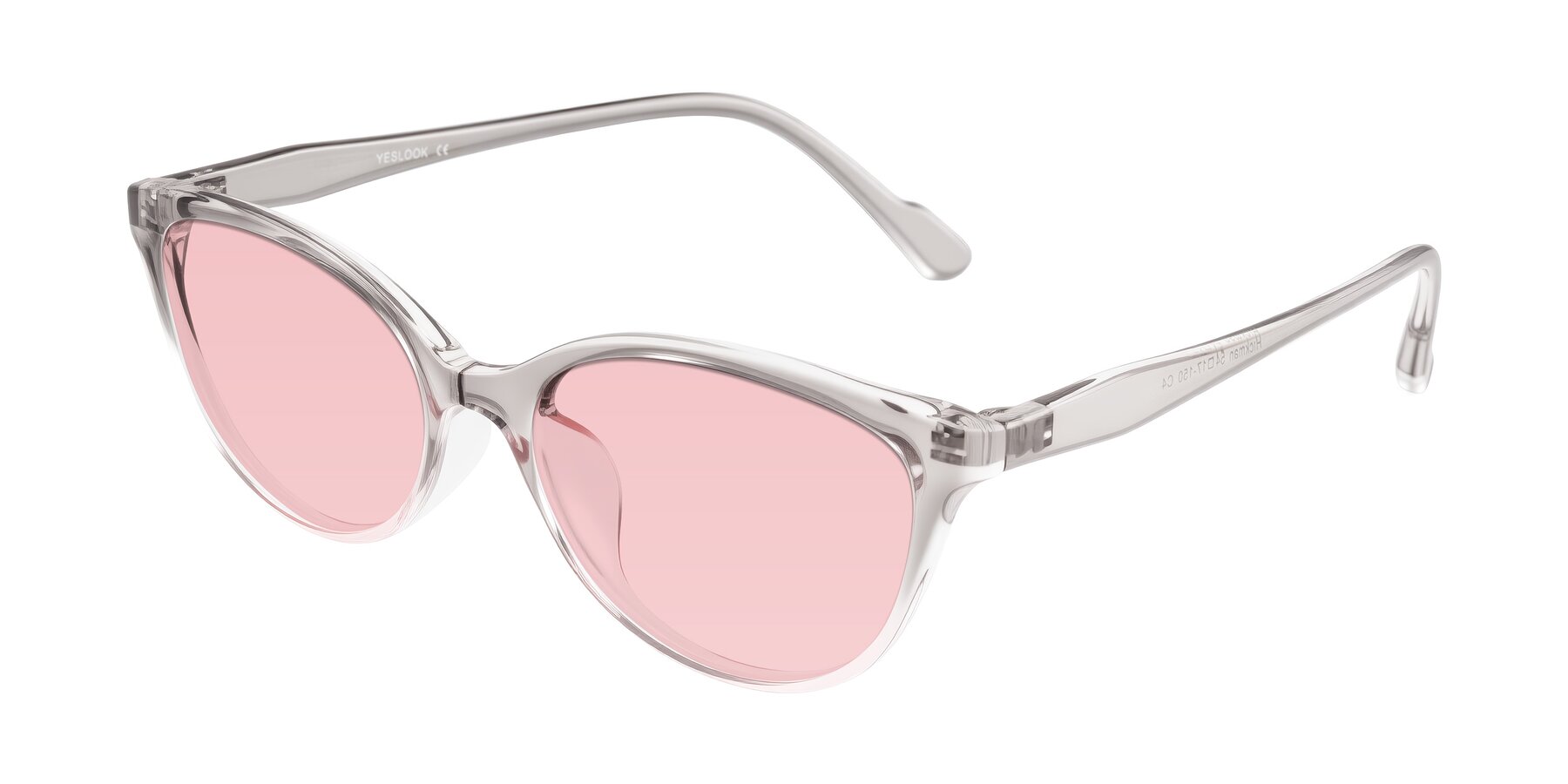 Angle of Hickman in Gray/Light Pink with Light Garnet Tinted Lenses