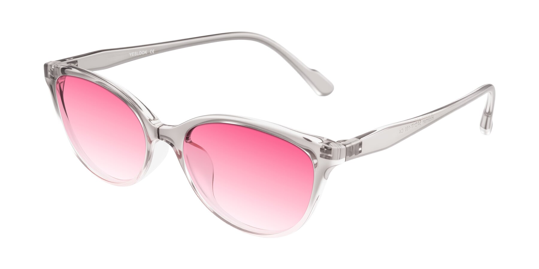 Angle of Hickman in Gray/Light Pink with Pink Gradient Lenses