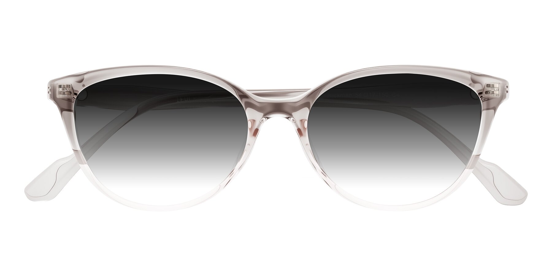 Folded Front of Hickman in Gray/Light Pink with Gray Gradient Lenses