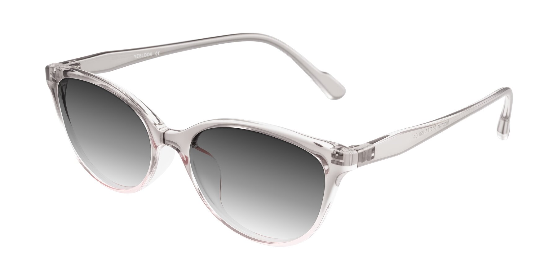 Angle of Hickman in Gray/Light Pink with Gray Gradient Lenses