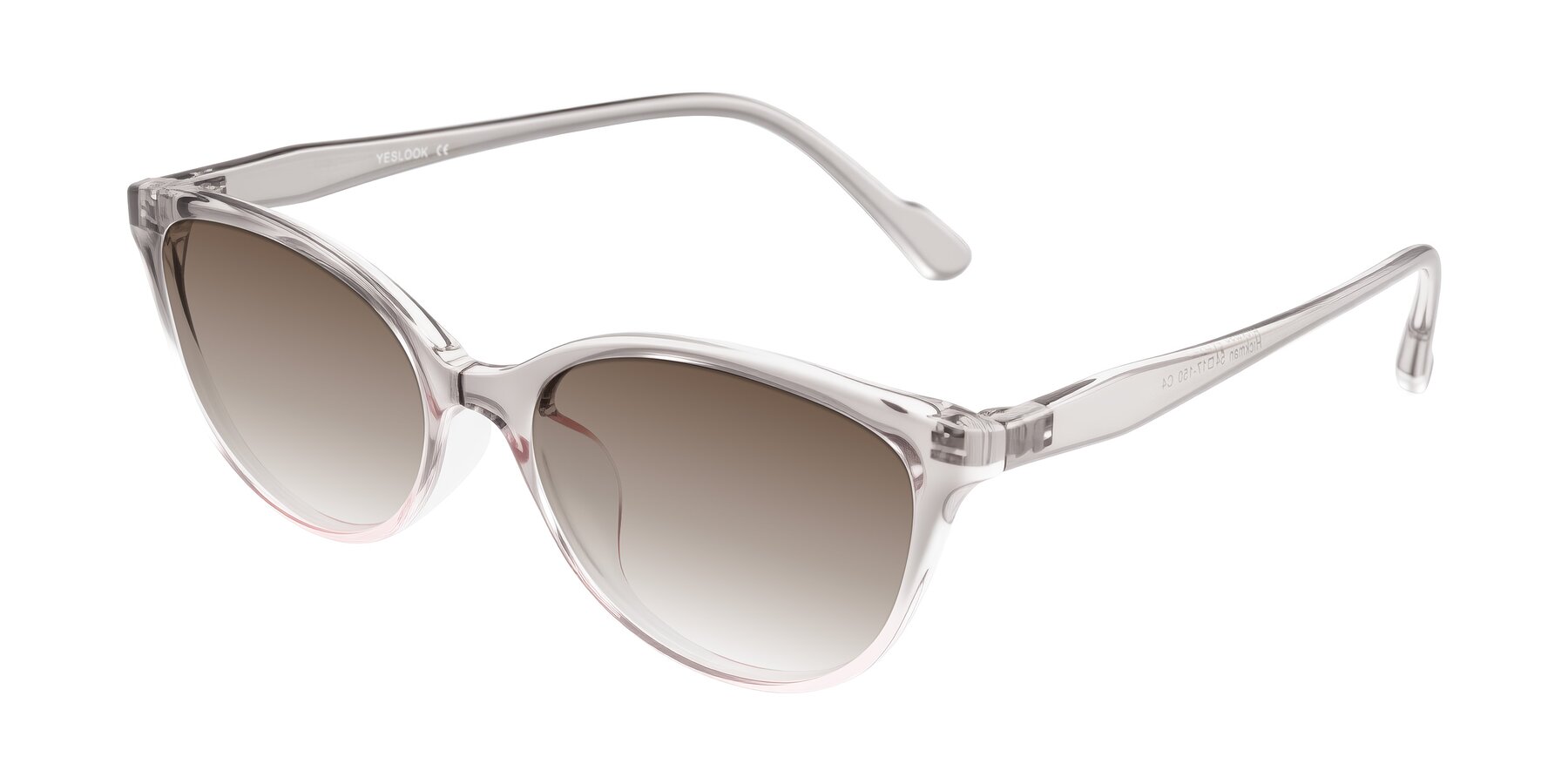 Angle of Hickman in Gray/Light Pink with Brown Gradient Lenses