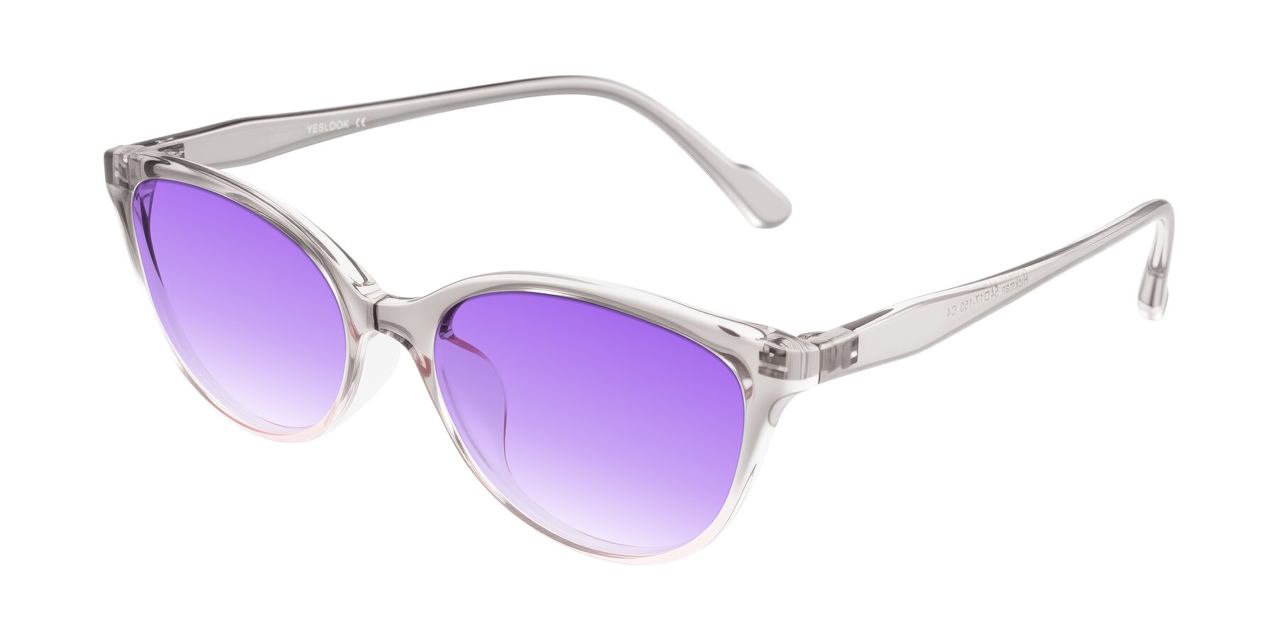 Angle of Hickman in Gray/Light Pink with Purple Gradient Lenses
