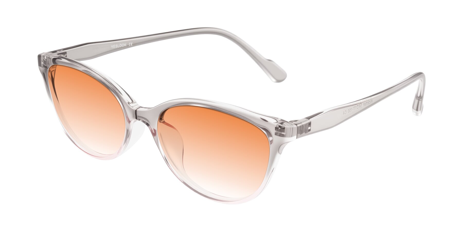 Angle of Hickman in Gray/Light Pink with Orange Gradient Lenses