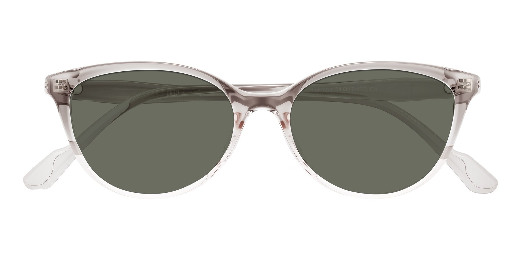 Folded Front of Hickman in Gray/Light Pink with Gray Polarized Lenses