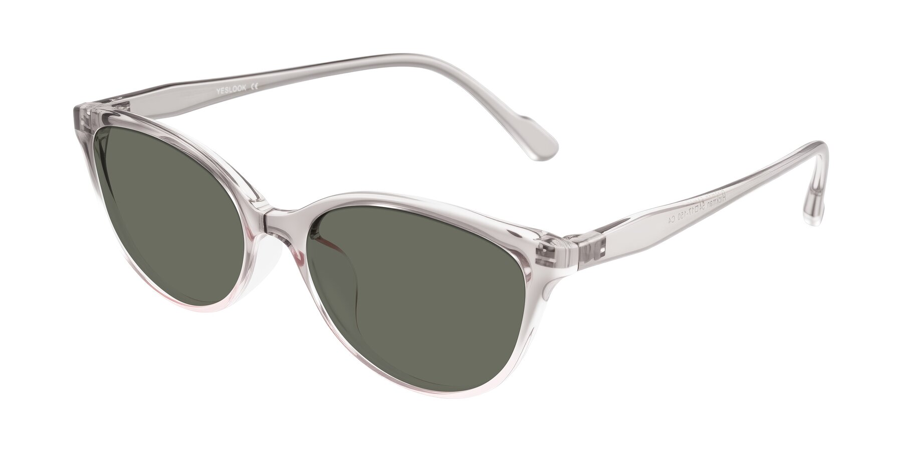 Angle of Hickman in Gray/Light Pink with Gray Polarized Lenses