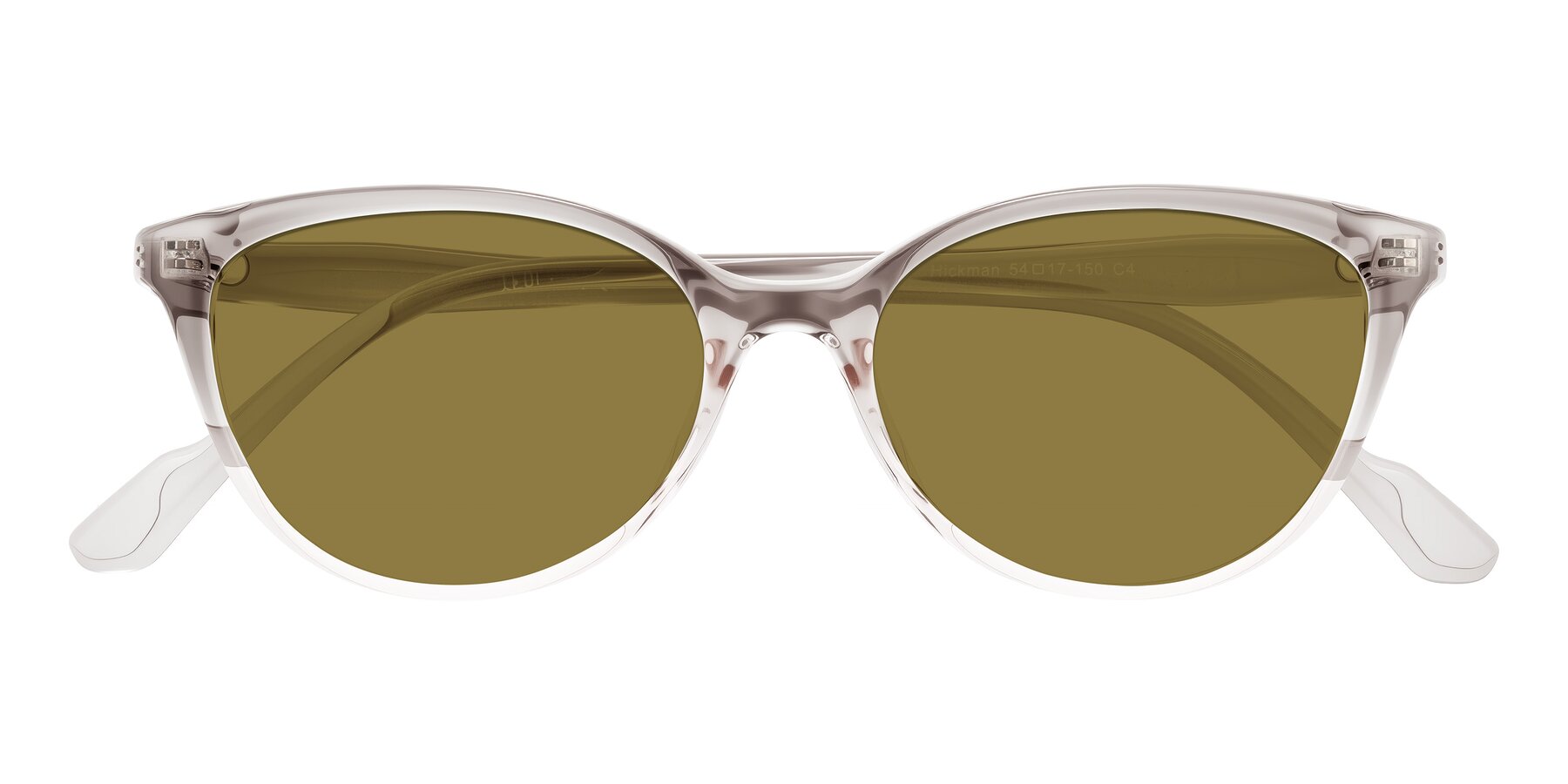 Folded Front of Hickman in Gray/Light Pink with Brown Polarized Lenses