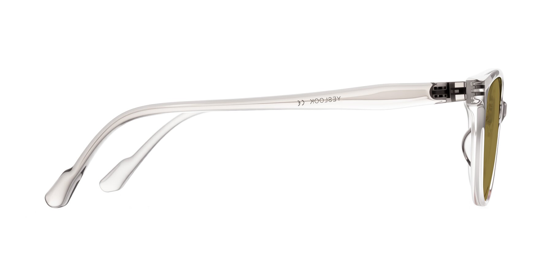 Side of Hickman in Gray/Light Pink with Brown Polarized Lenses