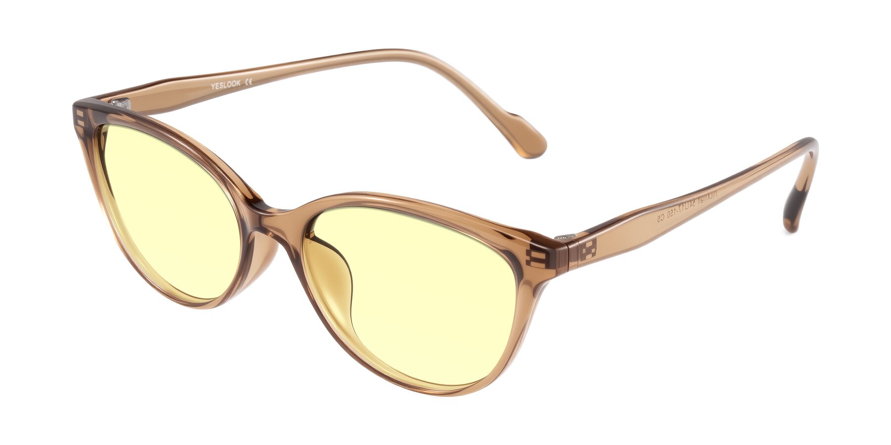 Angle of Hickman in Brown with Light Yellow Tinted Lenses