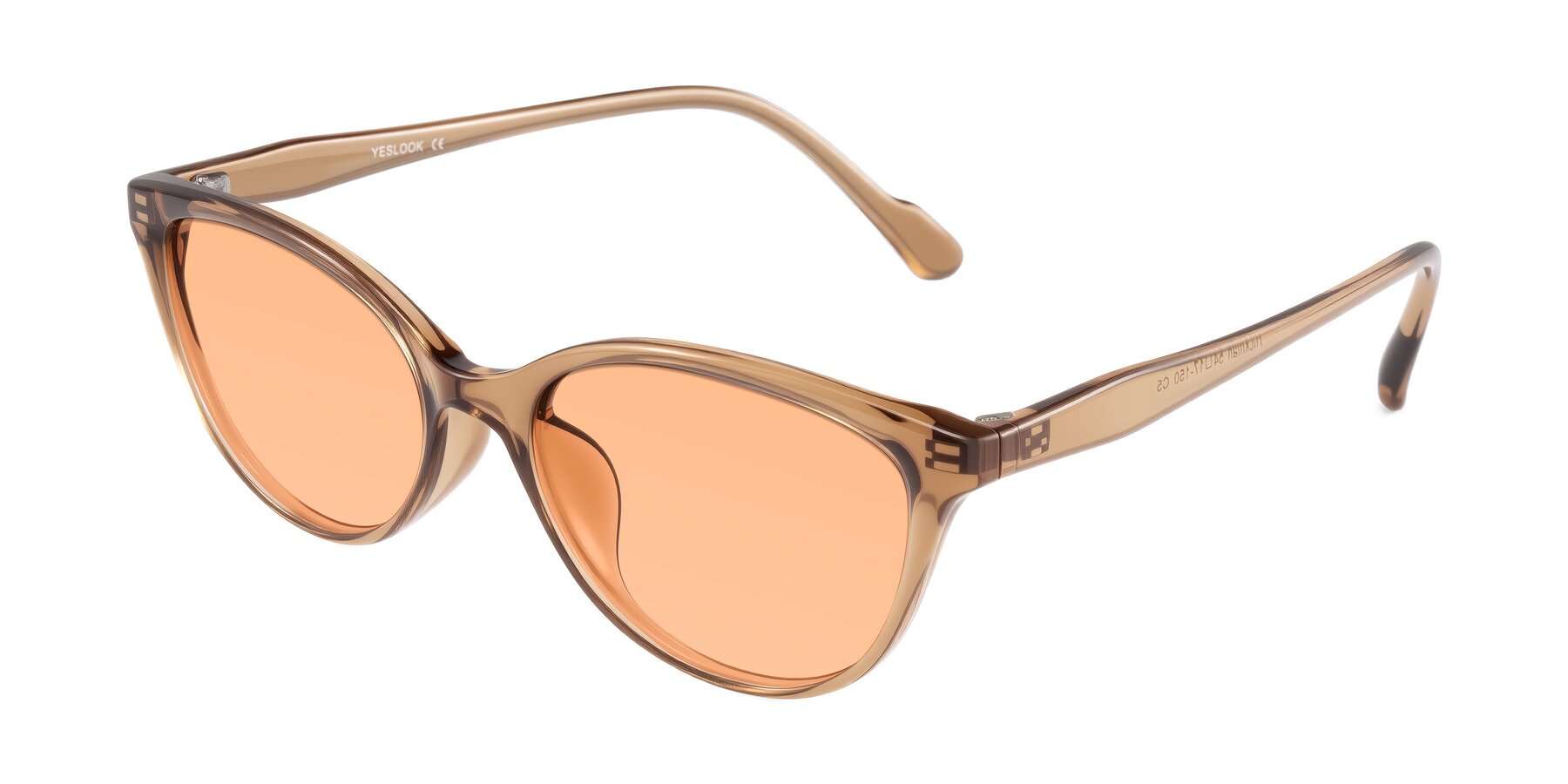 Angle of Hickman in Brown with Light Orange Tinted Lenses