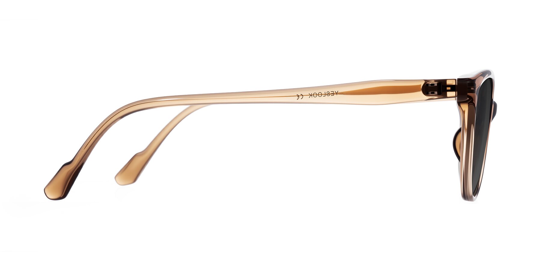 Side of Hickman in Brown with Gray Tinted Lenses