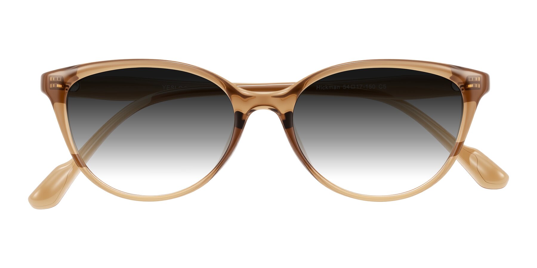 Folded Front of Hickman in Brown with Gray Gradient Lenses