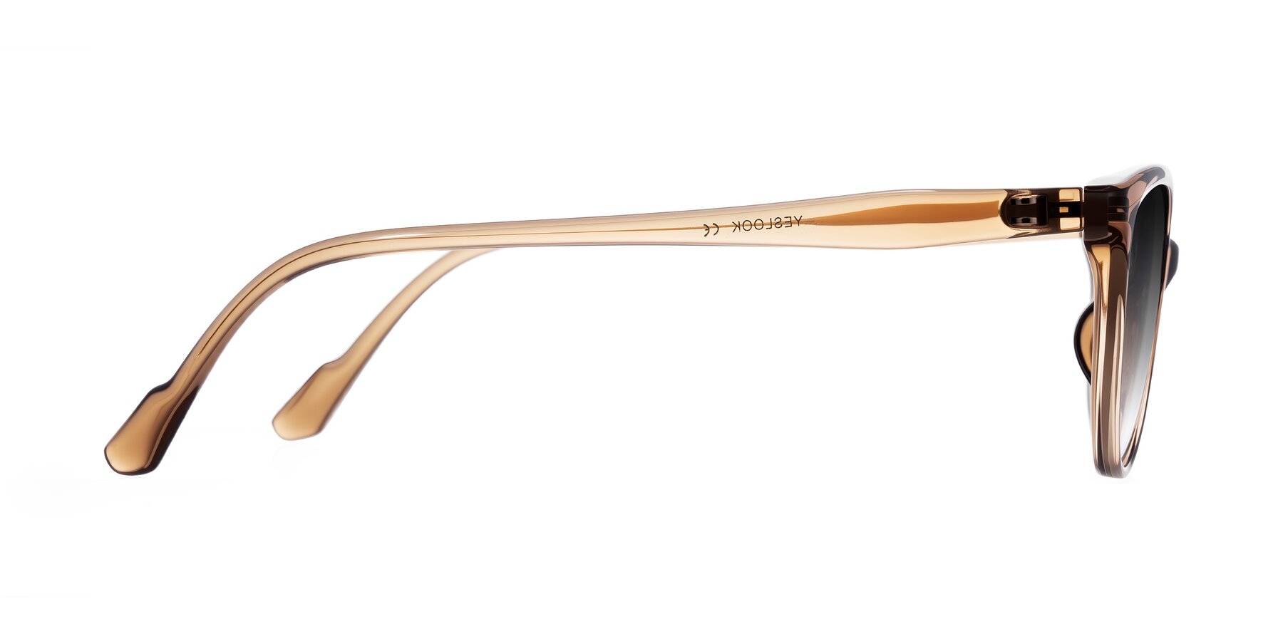 Side of Hickman in Brown with Gray Gradient Lenses