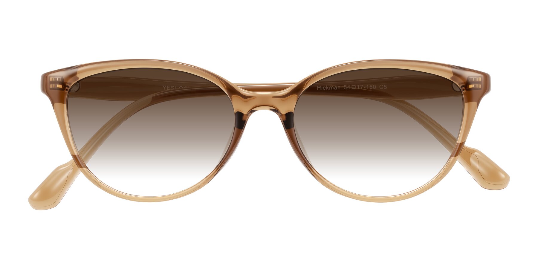 Folded Front of Hickman in Brown with Brown Gradient Lenses
