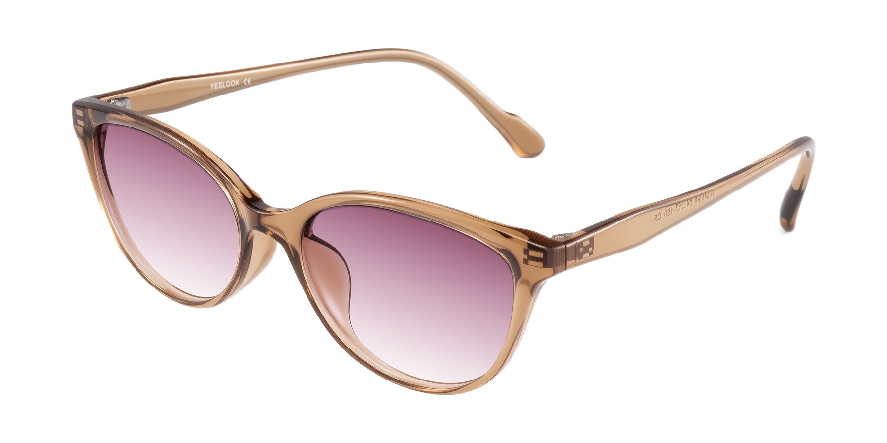 Angle of Hickman in Brown with Wine Gradient Lenses