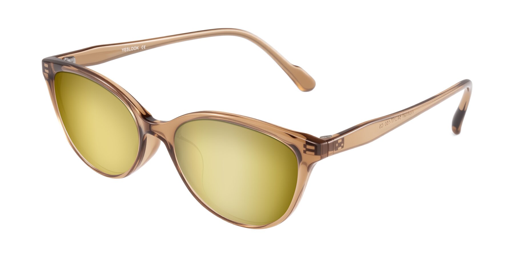 Angle of Hickman in Brown with Gold Mirrored Lenses