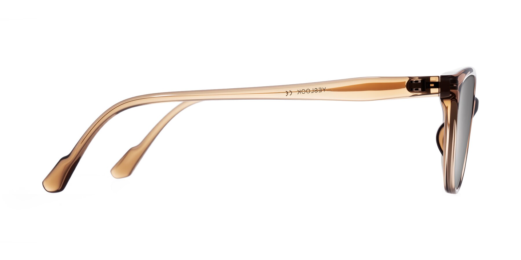 Side of Hickman in Brown with Silver Mirrored Lenses