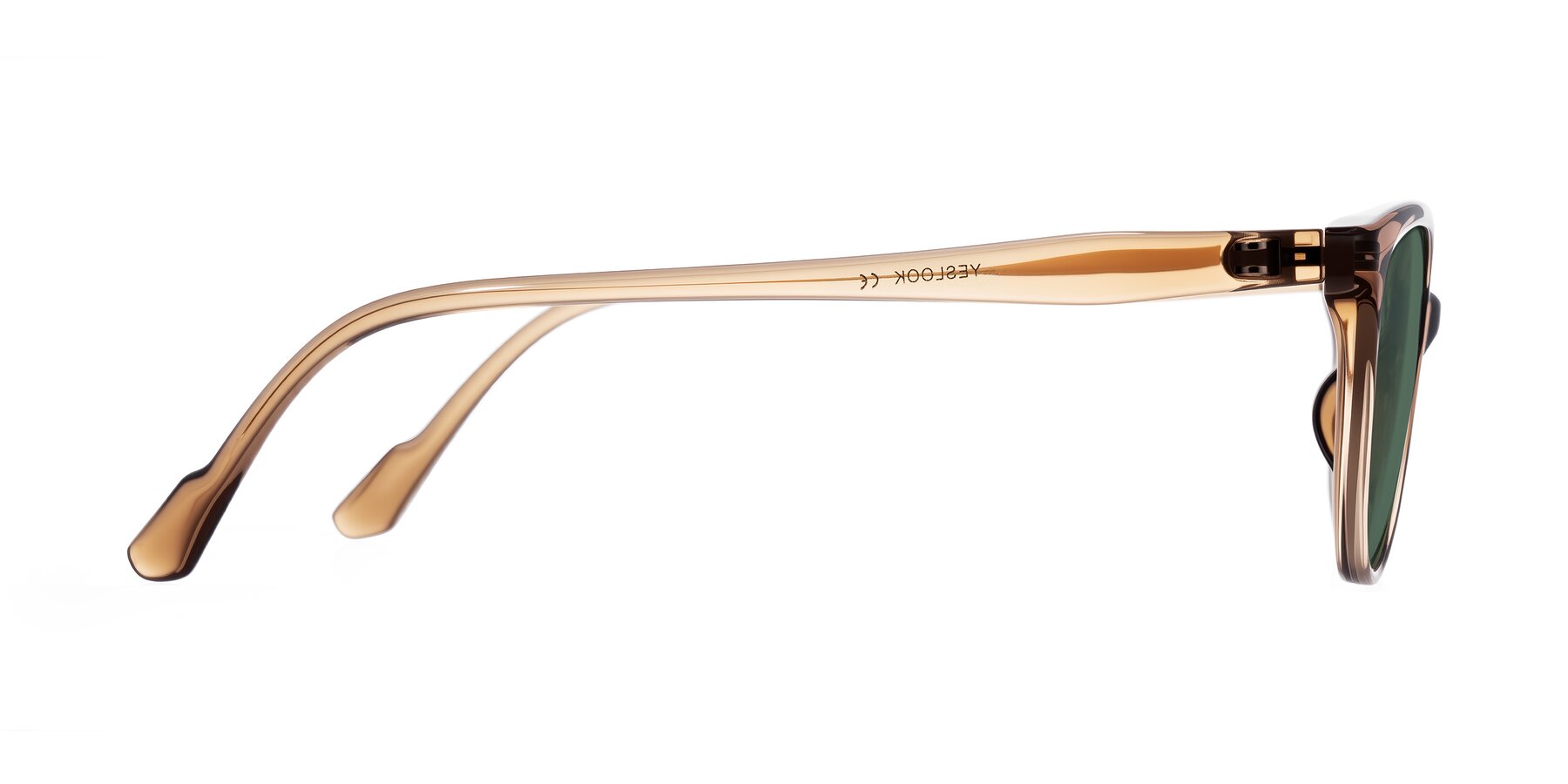 Side of Hickman in Brown with Green Polarized Lenses